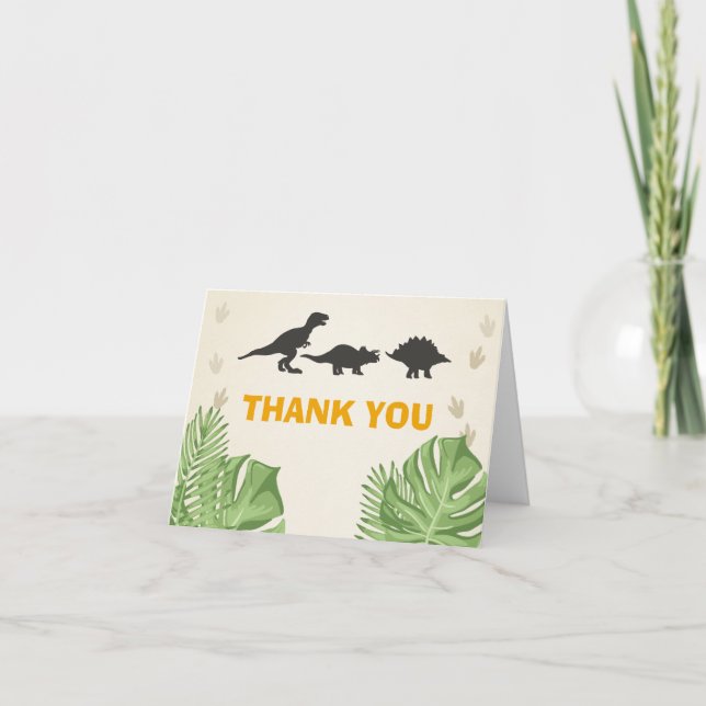 Dinosaur Carte de remerciements Dino (Devant)