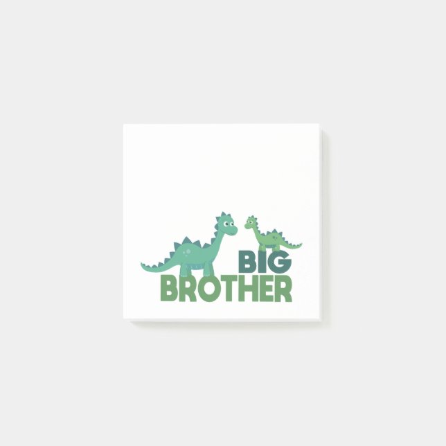 Dinosaur cartoon big bro animal sibling post-it notes (Front)