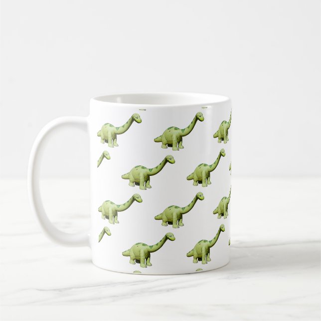 Dinosaur Cartoon toy Brontosaurus Coffee Mug (Left)
