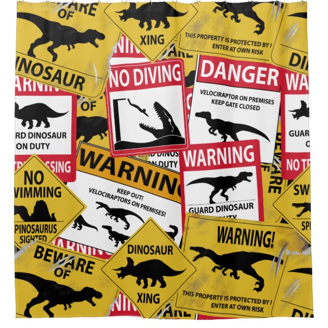 Dinosaur Caution Signs (Front)