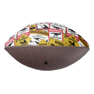 Dinosaur Caution Signs Football