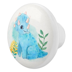 Dinosaur ceramic knob