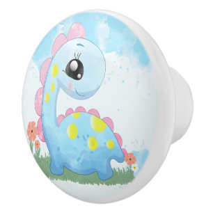 Dinosaur ceramic knob