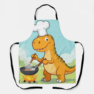 Dinosaur Chef Cooking Funny Apron