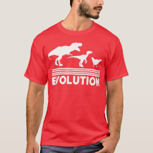 Dinosaur Chicken Evolution Funny Vintage Retro 70S T-Shirt