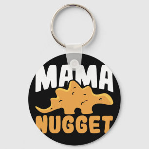 Dinosaur Chicken Mama Nugget Women Dino Nugget Keychain