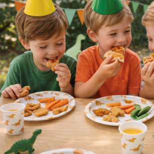Dinosaur Chicken Nugget Playful Fun Twist Kids Paper Cups