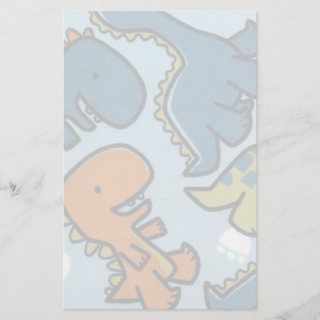 Dinosaur Children's Stationary Stationery (Front)