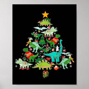 Dinosaur Christmas Funny Dino Holiday Boys Kids To Poster