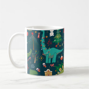 Dinosaur Christmas: Happy New Year Coffee Mug