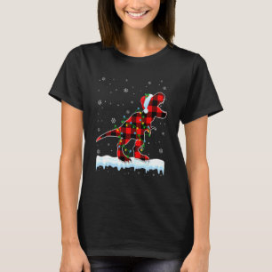 Dinosaur  Christmas Santa Hat Cute Animals Xmas Li T-Shirt