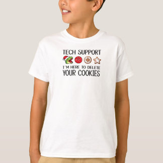 Dinosaur Christmas Tech Support I'm Here To Delete T-Shirt