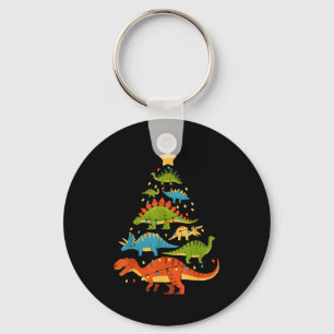 Dinosaur Christmas Tree Dino Trex Dinosaur Lover C Keychain