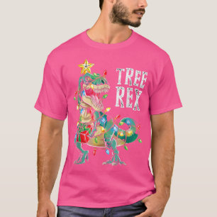 Dinosaur Christmas Tree Kids Dinosaur Lover Merry T-Shirt