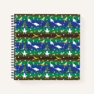 Dinosaur Christmas Tree Notebook