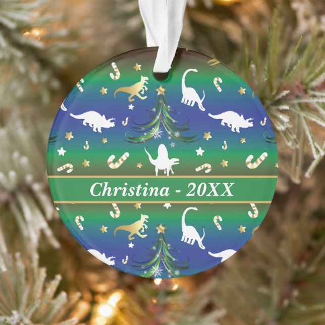Dinosaur Christmas Tree Ornament (Tree)