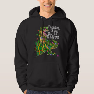 Dinosaur Christmas Tree Rex Men Boys Kids Hoodie