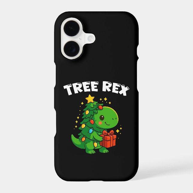 Dinosaur Christmas Tree T-Rex Cute Dino Xmas Party (Verso)