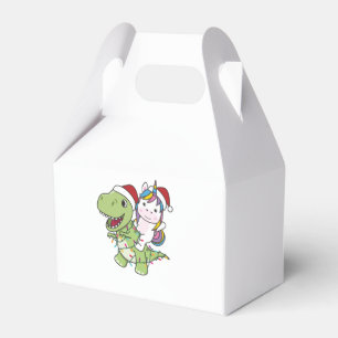 Dinosaur Christmas Unicorn Winter T-Rex Dino Favor Box
