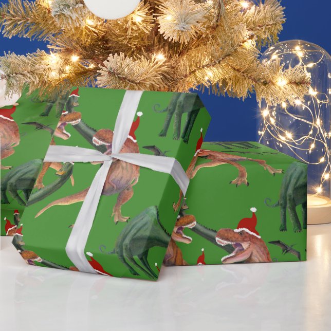 Dinosaur Christmas Wrapping Paper (Holidays)