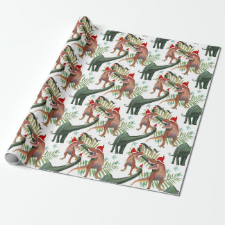 Dinosaur Christmas Wrapping Paper