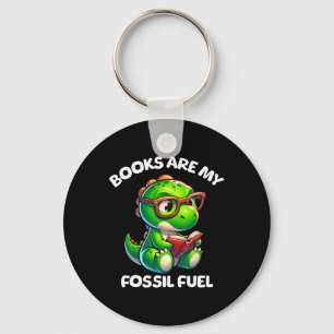 Dinosaur Ck To School Reading Books Funny Quote  Keychain