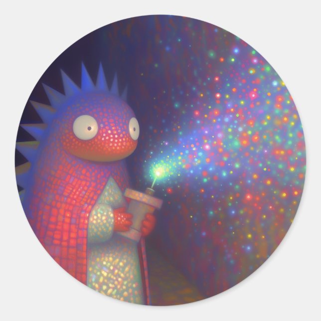 Dinosaur Classic Round Sticker (Front)