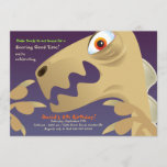 Dinosaur Closeup Birthday Party Invitation<br><div class="desc">This "scary" dinosaur, with big eyes and a huge jaw invites you to a roaring good time. A great dinosaur invitation for an older child. The card is easy to customize with your wording, font, font colour and choice of six paper types. Not exactly what you're looking for? All our...</div>