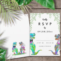 Dinosaur Coloré Thème Mariage Réponse