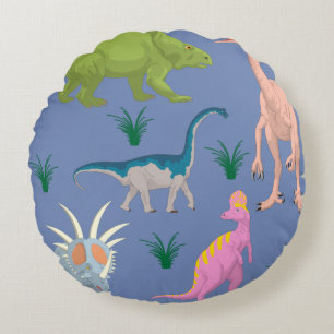 Dinosaur colourful baby kids room nursery round pillow