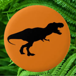 Dinosaur Colourful Orange 2 Inch Round Button