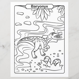 Dinosaur Colouring Page - Baryonyx