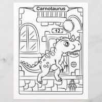 Dinosaur Colouring Page - Carnotaurus