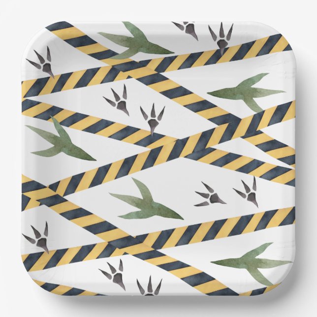 Dinosaur Construction Paper Plates (Front)