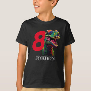 Dinosaur cool Happy 8th Birthday T-Shirt