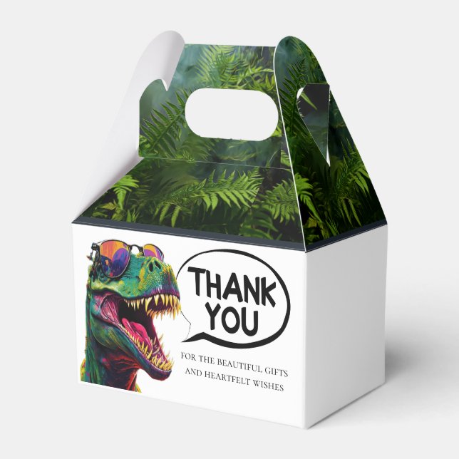 Dinosaur Cool Happy Favor Box (Front Side)