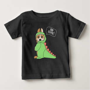Dinosaur Corgi Baby T-Shirt