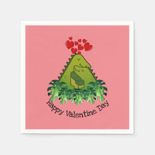 Dinosaur Couple Paper Napkin
