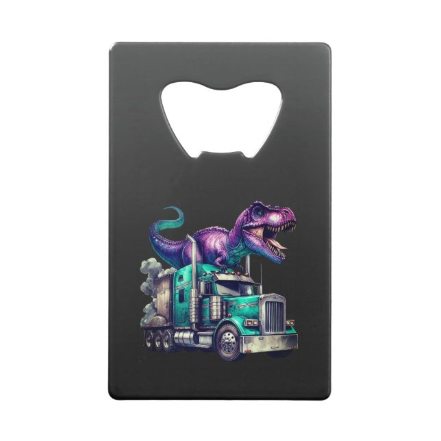 Dinosaur  credit card bottle opener (Front)