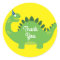 Dinosaur Cute 1st Birthday Thank You Sticker Seals