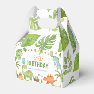 Dinosaur Cute Boy Birthday Party Favor Box