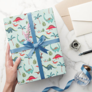 Dinosaur Cute Colorful Kids Wrapping Paper