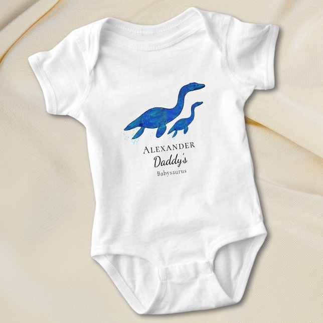 Dinosaur Dad and Baby Personalized  Bodysuit (Cute dinosaur personalized name dino dad and baby quote custom bodysuit )