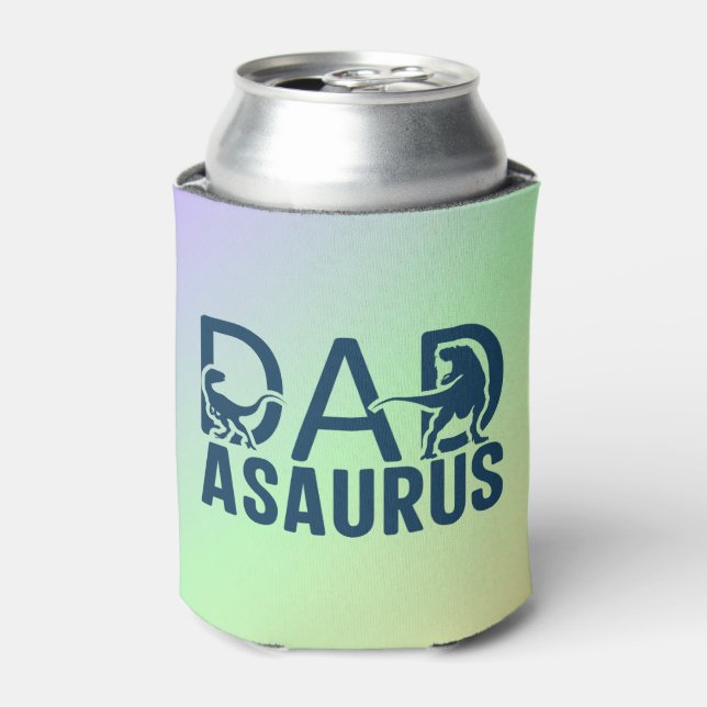 Dinosaur Dad Dad Asaurus Dino Lover T Rex Dad Dino Can Cooler (Can Front)