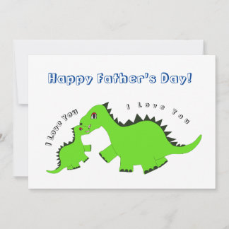 Dinosaur Dad Kid Loves Holiday Card
