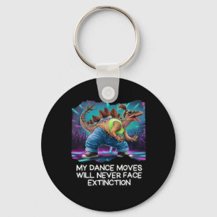 Dinosaur Dance Funny Dancing Dino  Keychain