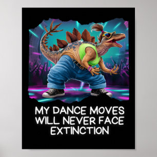 Dinosaur Dance Funny Dancing Dino  Poster