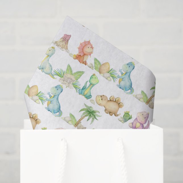 Dinosaur Decoupage Tissue Paper (Gift Bag)