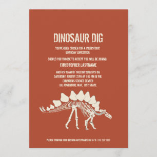 Dinosaur Dig Birthday Invitation