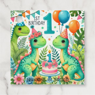 Dinosaur Dino 1st Birthday Party  Favour Tags